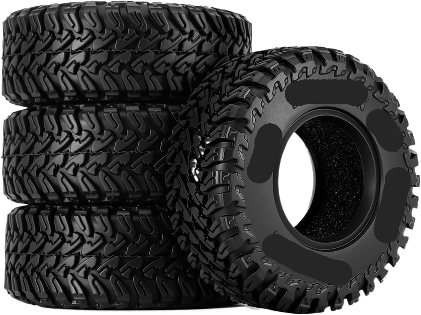 52*19mm 1.0 "M/T タイヤ 1/18 1/24 RC クローラー用 (T1026)