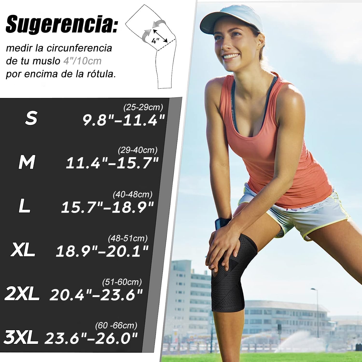 NEENCA Rodillera para Dolor Rodilla, Rodilleras de Compresión Con Tela de Malla Aire, Rodillera Ajustable Con Estabilizadores Laterales, Vendaje Ultra Suave para Lágrima de Menisco, Alivio Artritis