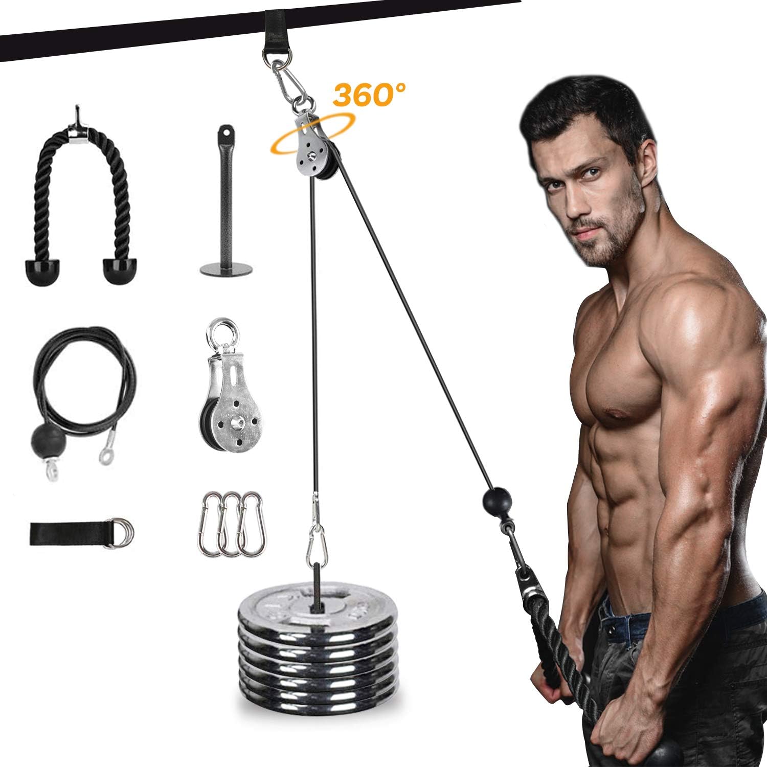 omotor Fitness Pulley Cable System