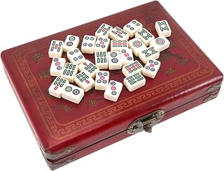 Totority 1 Conjunto De Cartas De Mahjong Hanafuda Para Viagem Kit De Mahjong Portátil Conjunto De Quebra-Cabeça De Mahjong Mini Presentes Brinquedos De Quebra-Cabeça Favores De Festa