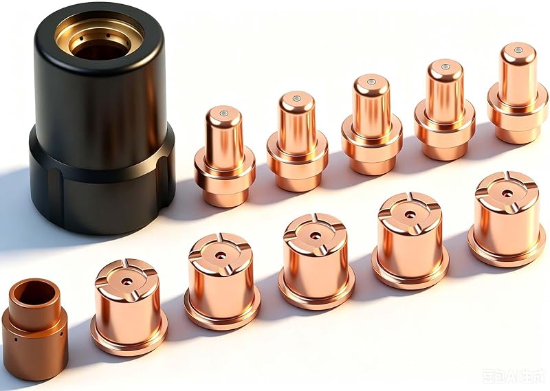 Plasma Cutting Consumable Kit for Eastwood Versa-Cut 40 Cutter Torch 40Amps Trafimet CB50 Plasma Torch (Electrode+Tip+Swirl ring+Shield Cup)