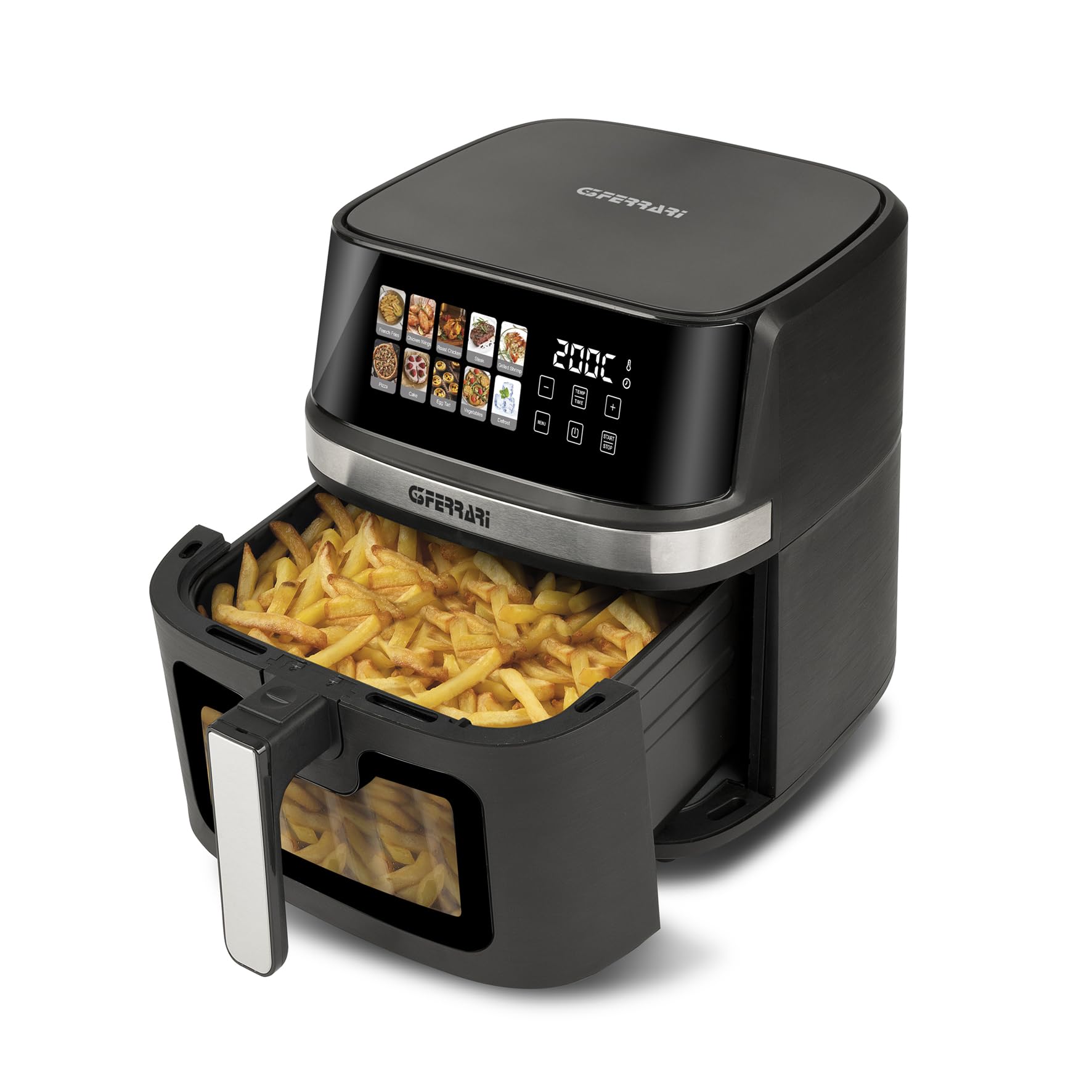 G3 Ferarri G10212 Friggisano 8L Friggitrice ad Aria 8 Litri, 1700 W, Display digitale a colori, 10 programmi, Temperatura 80-200°C, BPA/PFOA Safe, Timer 60 min, Ricettario incluso