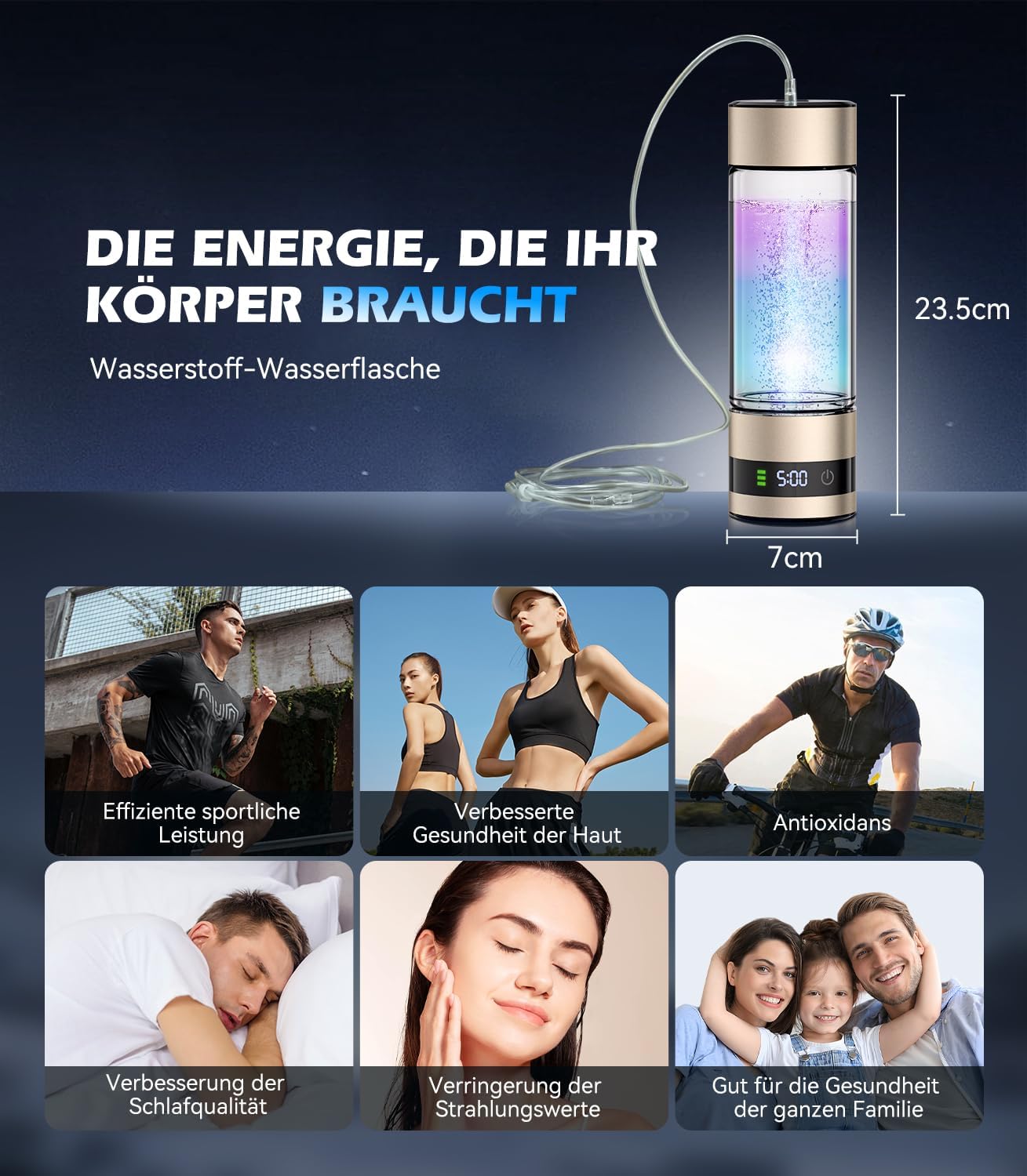 Neuer Wasserstoff Wasserflasche