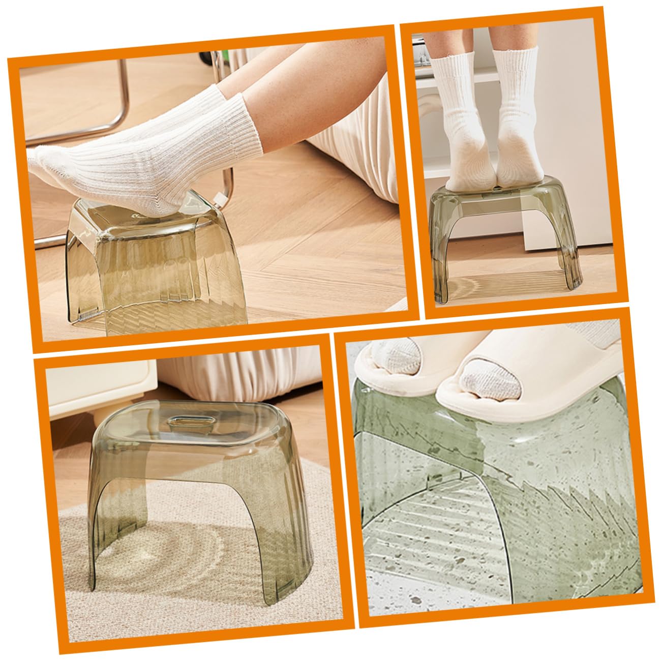 VICASKY Ergonomic Squatting Footstool for Bathroom Boys and Girls Adults Toilet Stool Stool for Bathroom