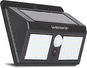 Luminária Solar Dupla 40 Leds Arandela de Parede com Sensor de Presença e Movimento Automático para Luz Externa
