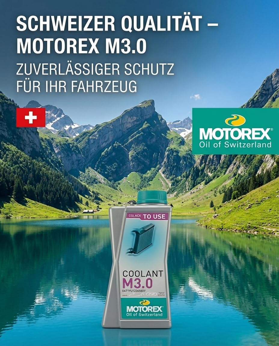 MOTOREX M3.0, liquido protettivo per radiatore, 1,0 l (etichetta prodotto in lingua italiana non garantita)