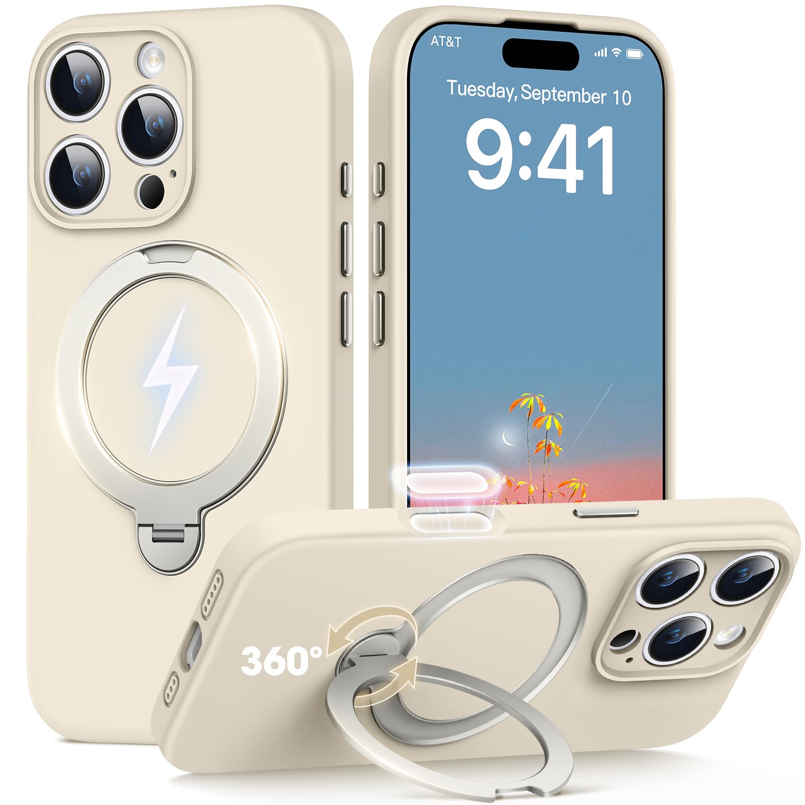 Coque iPhone 16 Pro Max support rotatif pour appels vidéo mains libres - 8