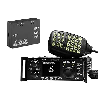 Bundle with DE-19 Expansion, Xiegu G90 HF Radio 20W SSB/CW/AM/FM SDR Structure with Built-in Auto Antenna Tuner