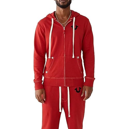 True Religion Men’s Buddha Logo Zip Hoodie – Hoodies for Men, Men’s Fashion Hoodies & Sweatshirts