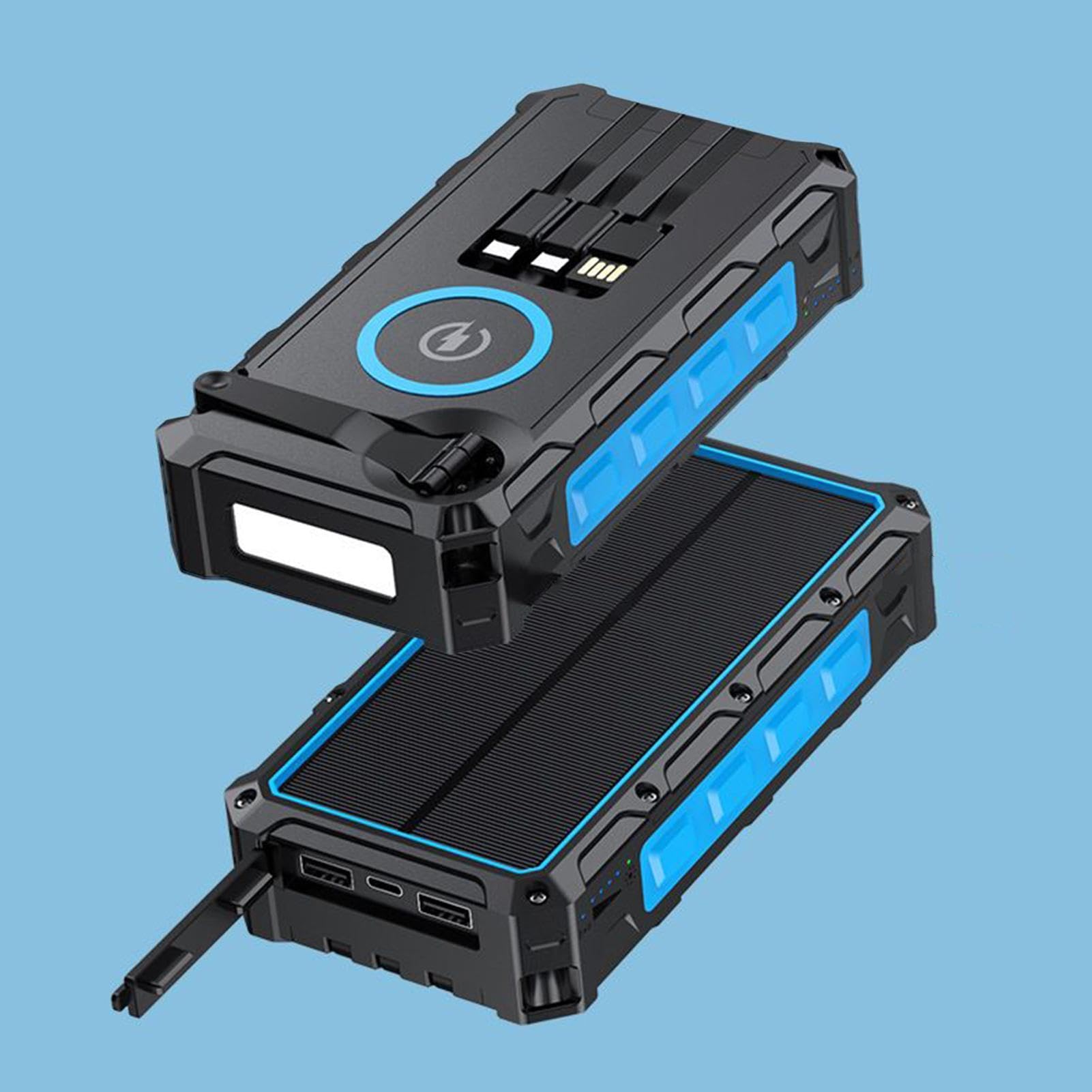 Power Bank Solare Portatile Impermeabile Pieghevole Power Bank Solare Con | Power Bank Con Ricarica Rapida E Torcia Per Casa Viaggi Escursionismo Pesca Uomini Donne Ragazzi Ragazze Giova
