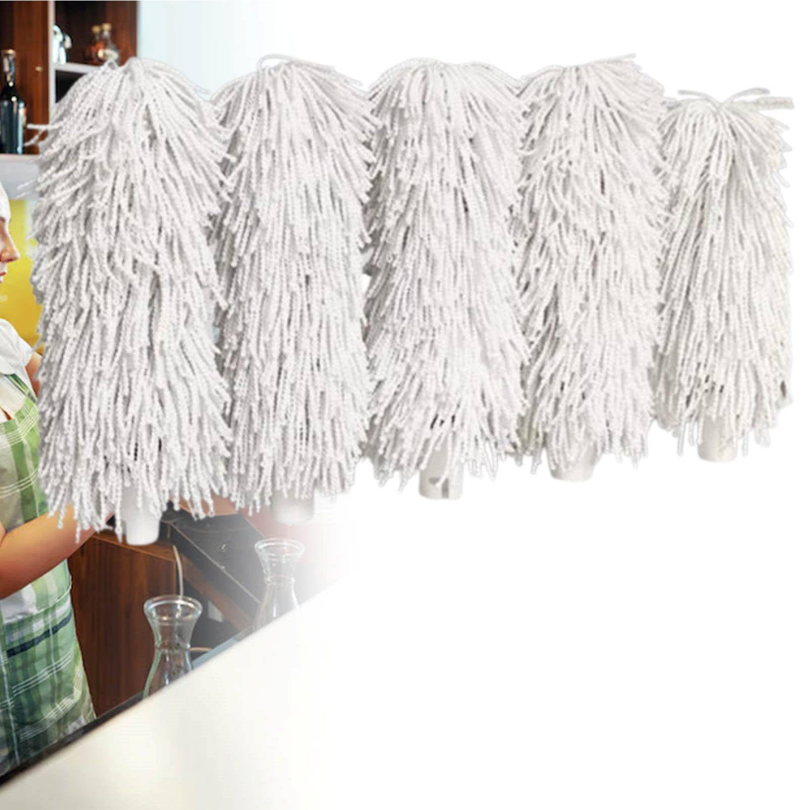 Tête de brosse de rechange pour polisseuse à verre, lot de 5 pièces en microfibre pour verrerie