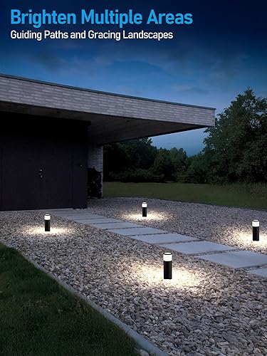 Miniatura 5 de LEONLITE Paquete de 8 luces de camino de bajo voltaje, luz LED de 4.5 W, bolardo de paisaje de 12 V, carcasa de aluminio, resistente al agua IP65,