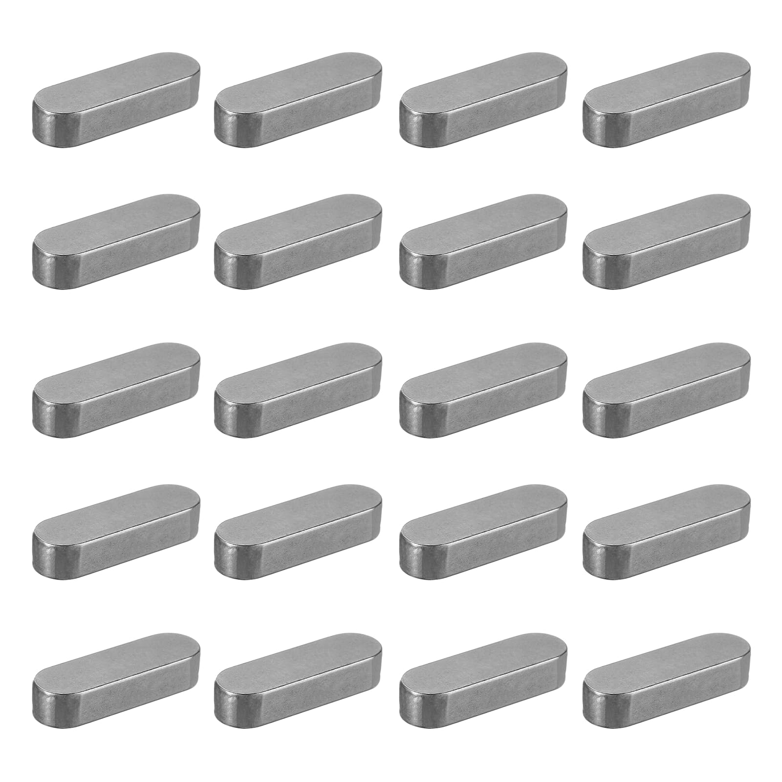 sourcing map 20 Pcs Round Ended Feather Key, 40x12x8mm Drive Shaft Parallel Keys