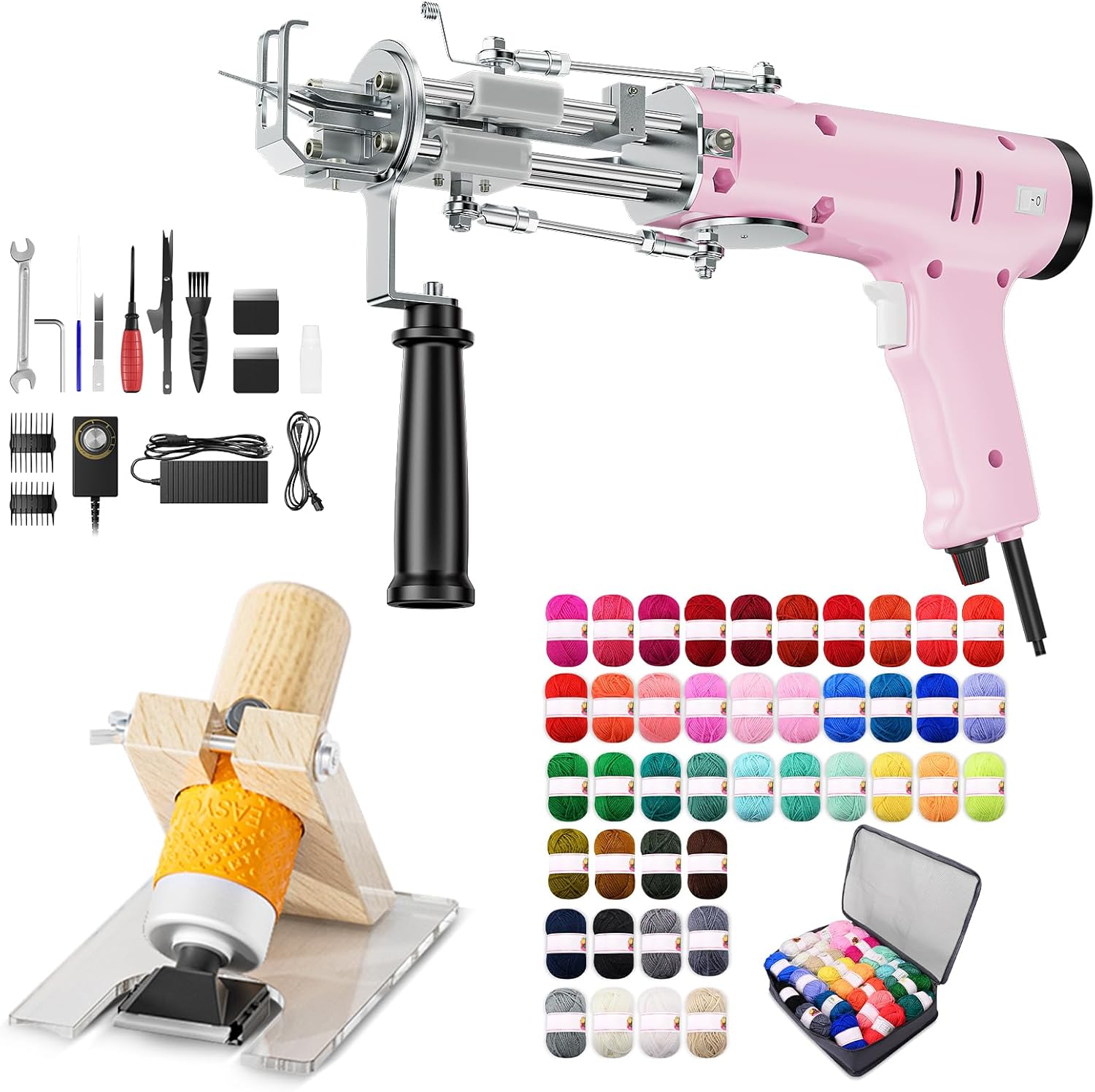 Fancybant Tufting Gun Starter Kit with Carpet Trimmer & 42
