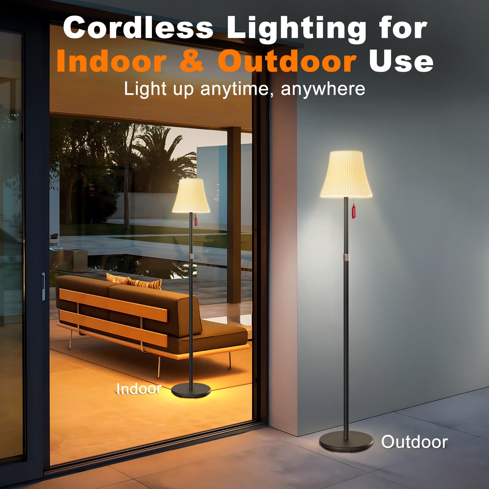 Solar Floor Lamp LED Outdoor Indoor Lamp Color Changeable With Remote Control USB Charge Table Lamp For Home Garden Yard - 39