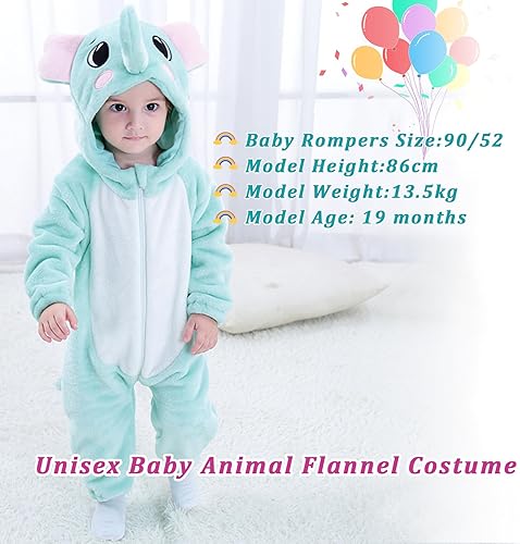 Miniatura 6 de TONWHAR - Mameluco con capucha, fantástico disfraz infantil de varios animales, como tigre o dinosaurio