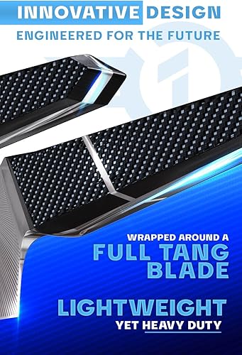 Miniatura 4 de Dalstrong Chef & Cleaver - Cuchillo híbrido de 8 pulgadas, 'The Crixus', serie Quantum 1, forjado americano BD1N-VX Hyper Steel, mango híbrido de