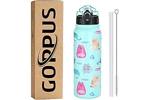 GOPPUS Cat Water Bottle: Insulated, Leak-Proof, and Perfect for Kids