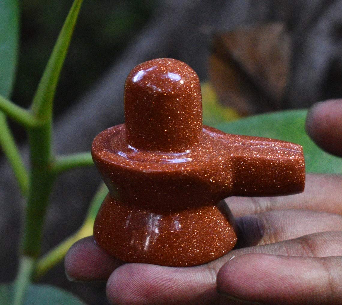 Buy Rjkart Sun Stone Shivling Idol for Pooja Temple Shivlingam