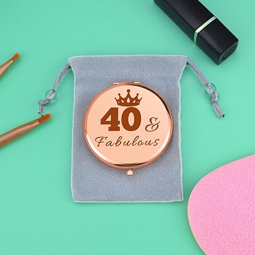 Miniatura 7 de Regalos de cumpleaños número 40 para mujeres, regalos de cumpleaños de 40 años para mujeres, espejo de maquillaje compacto para mamá, esposa, tía,