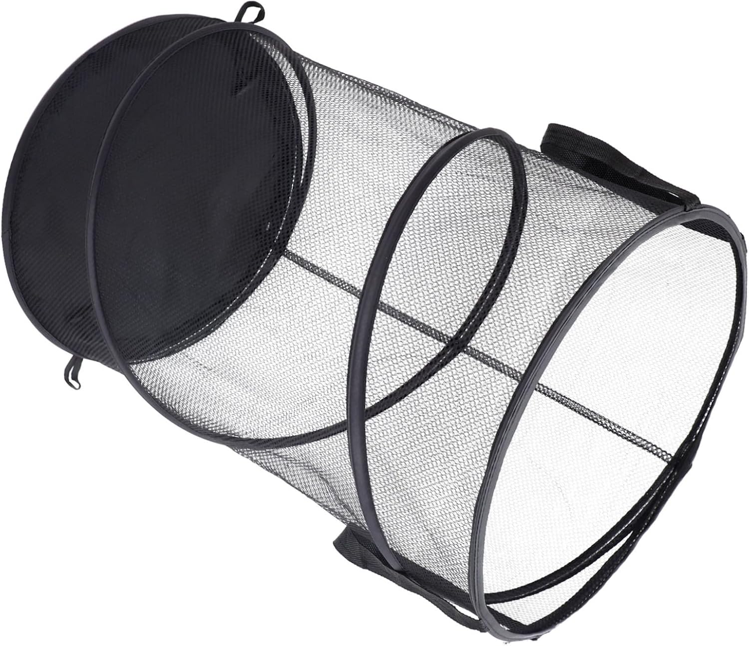 VICASKY Collapsible Large Capacity Laundry Hamper with Handles Breathable Mesh Clothes Storage Basket for Home Steel Wire Polyester Material Organizer for Dirty Clothes and Blankets