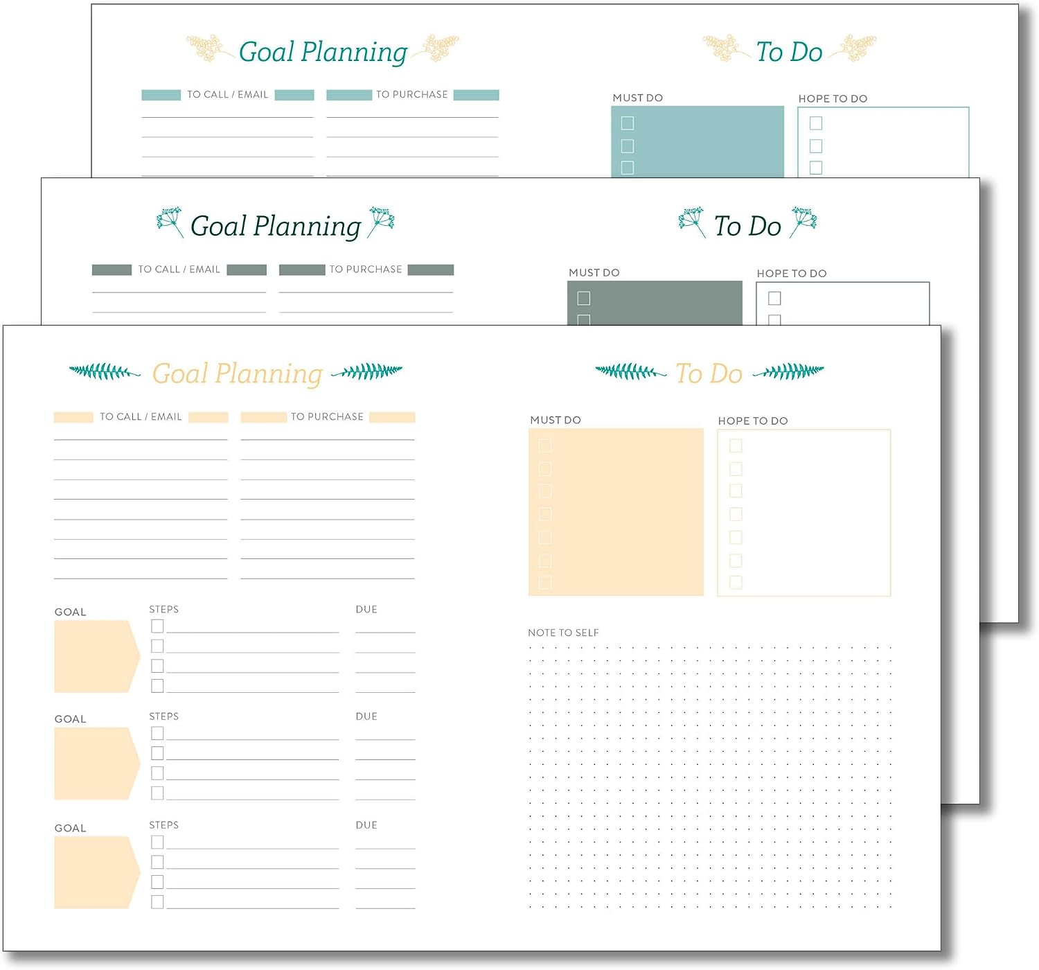 High Note 2027 Planner, 17-Month Weekly & Monthly Flexible Cover Calendar Book with Goal & Project Planning Pages, August 2026 – December 2027, 5.75" x 7.5", Greenery image 3