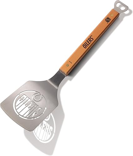 YouTheFan NHL Classic Series Sportula espátula de acero inoxidable con logotipo cortado con láser de 18 ''