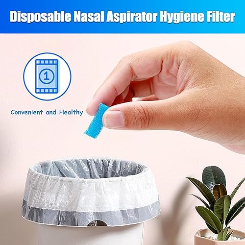 Miniatura 7 de Paquete de 100 filtros de higiene de aspirador nasal premium repuesto para filtros de aspirador nasal NoseFrida BPA ftalatos y látex