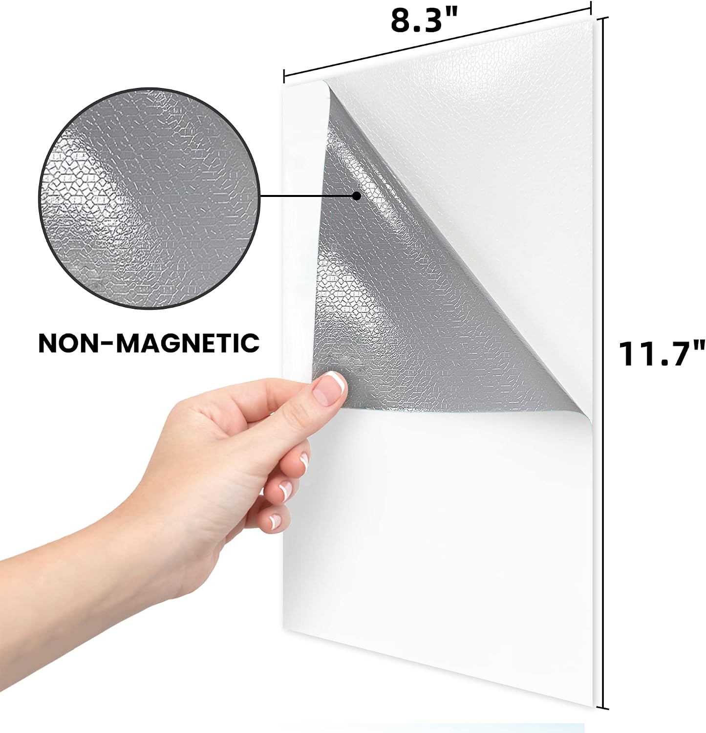 Dry Erase Board Sticker-Whiteboard Stickers-8.27''x11.69'' Removable Dry Erase Sheets-Fridge Paper Alternatives for Wall/Desk/Refrigerator/Door/Home/Office/Classroom (White-6Pcs) image 2
