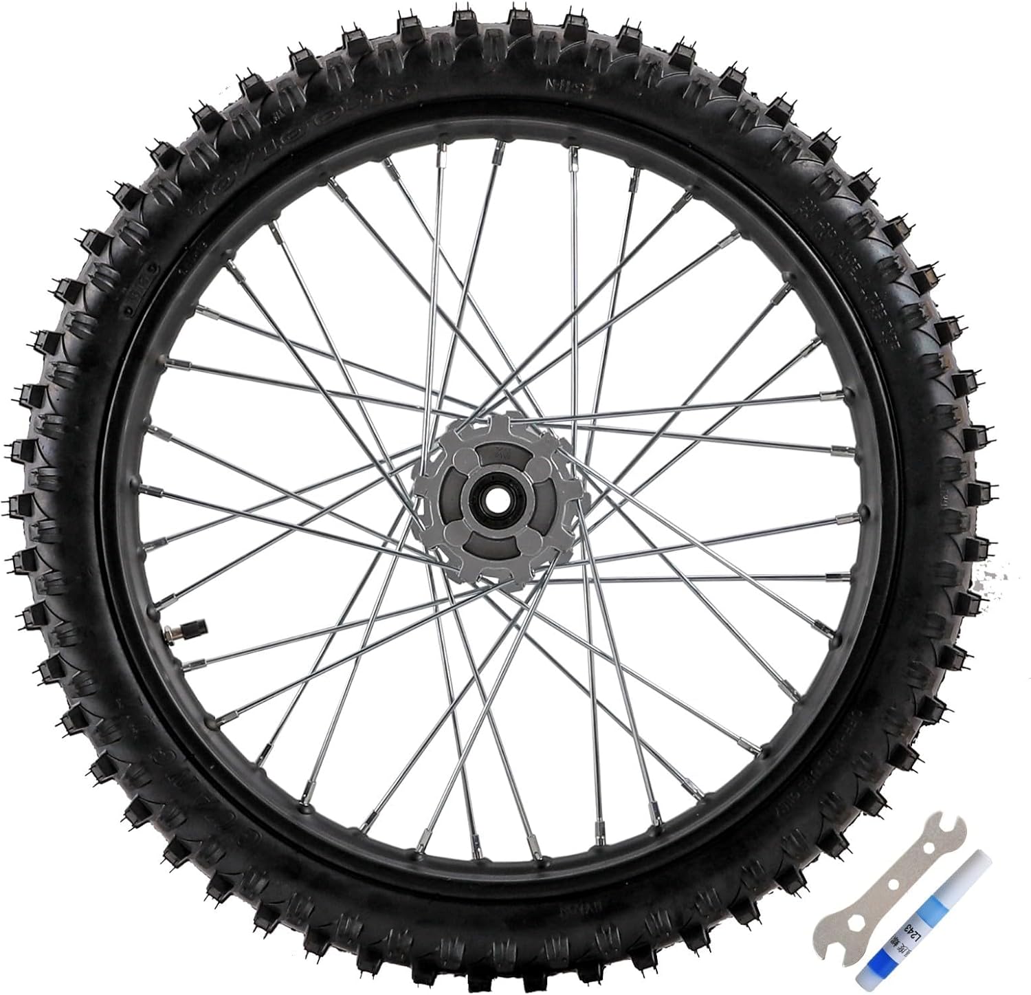 19" Front Wheel 70/100-19 Tire & Rim with 15mm Axle, 31" Front Fork Suspension, 45mm/48mm Triple Clamp & Disc Brake Kit for Pit Dirt Bikes, 110cc-200cc Offroad, Apollo, SSR, Taotao