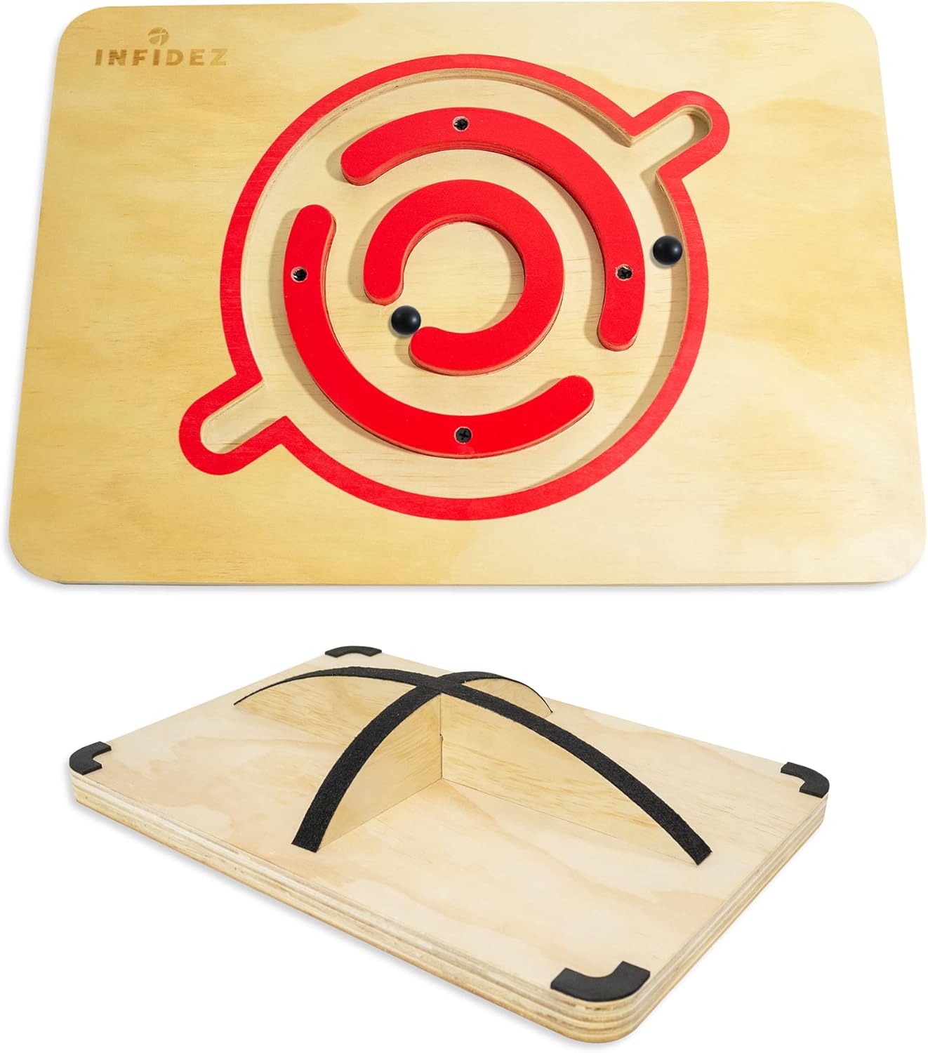 Buy INFIDEZ 360 Degree Rotation Labyrinth Wooden Balance Board Maze