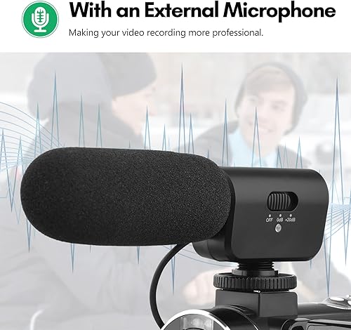 Miniatura 9 de CalmGeek Cámara de vídeo digital 4K WiFi videocámara DV grabadora 56MP 18X zoom digital 3.0 pulgadas IPS pantalla táctil compatible con detección de