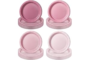 120 PCS Pink Paper Plates for any Occasions