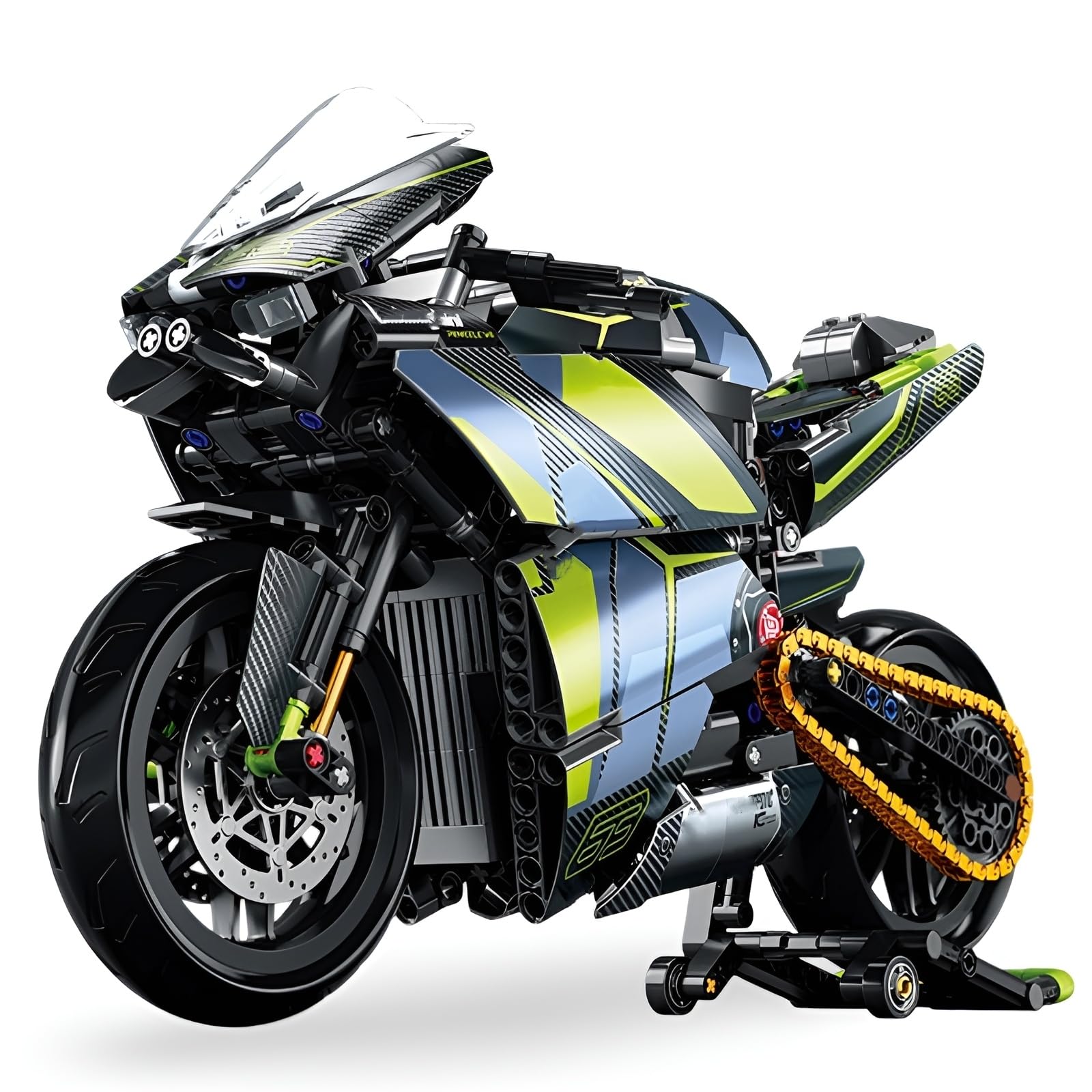 Blocs de Construction de Moto MG04, Briques de Serrage Superbike 1:8, 800 Pièces, Jouet pour Adultes et Enfants, Objet de Collection, Cadeau Décoration
