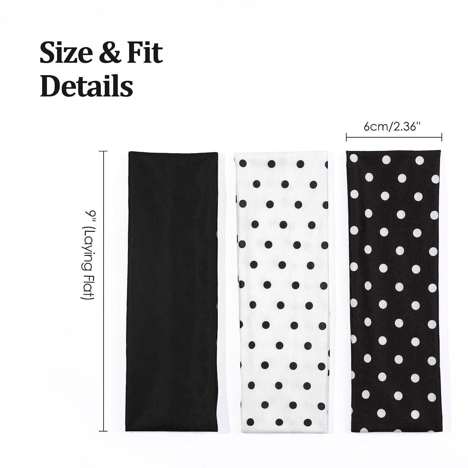 Ayesha Polka Dot Headbands for Women Trendy Head Bands for Women's Hair image 3