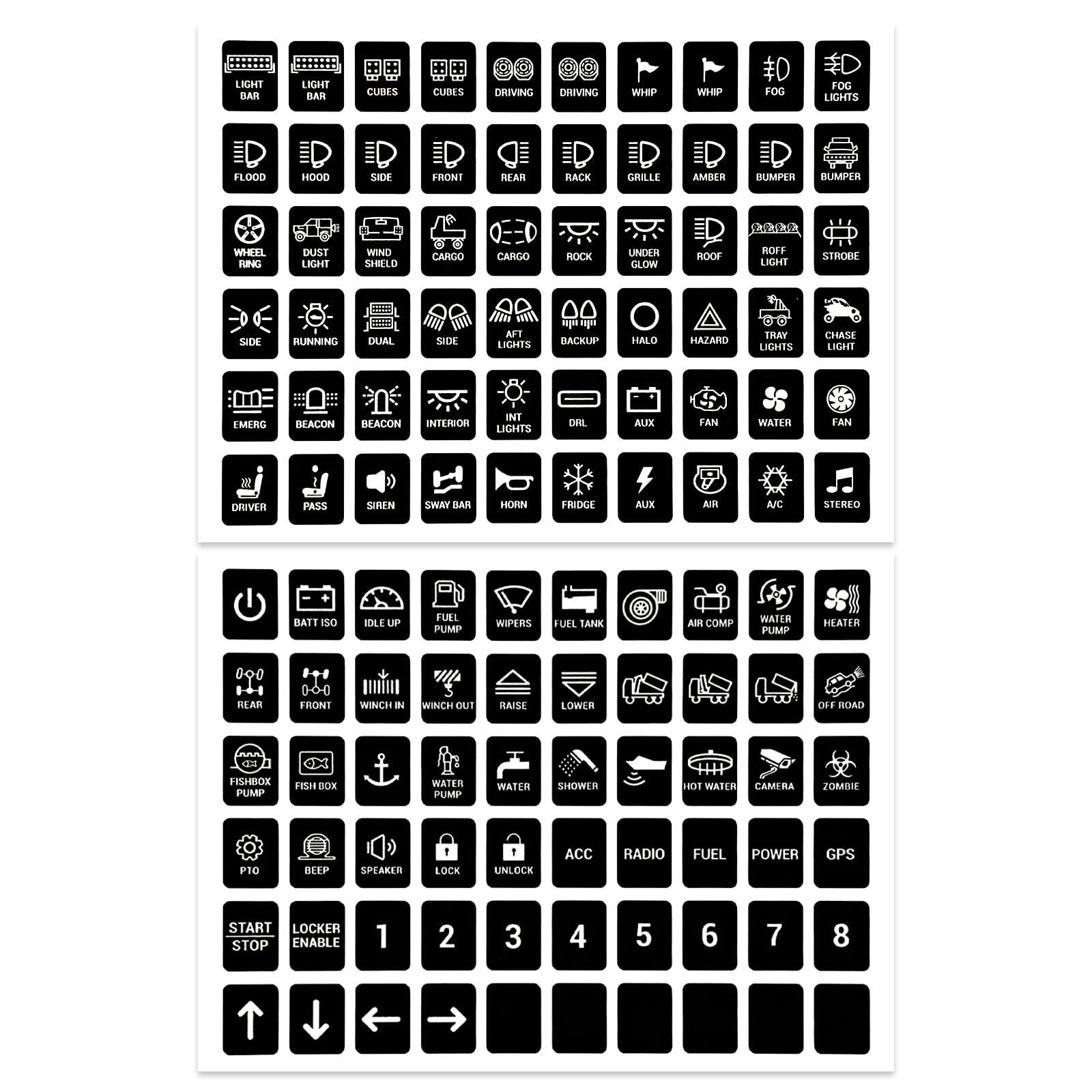Standard Rocker Switch Sticker Snapklik.com : KVAEY 120 PCS Car Decal Stickers, Graphic Text Auto ...