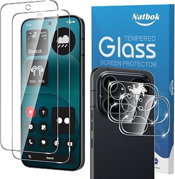 For Nothing Phone 4a Pro 5G Screen Protector, 2 Tempered Glass with 2 Camera Lens Protector, 9H Hardness Anti-Fingerprints No Bubbles HD-Clear Phone Film for Nothing Phone 4a Pro
