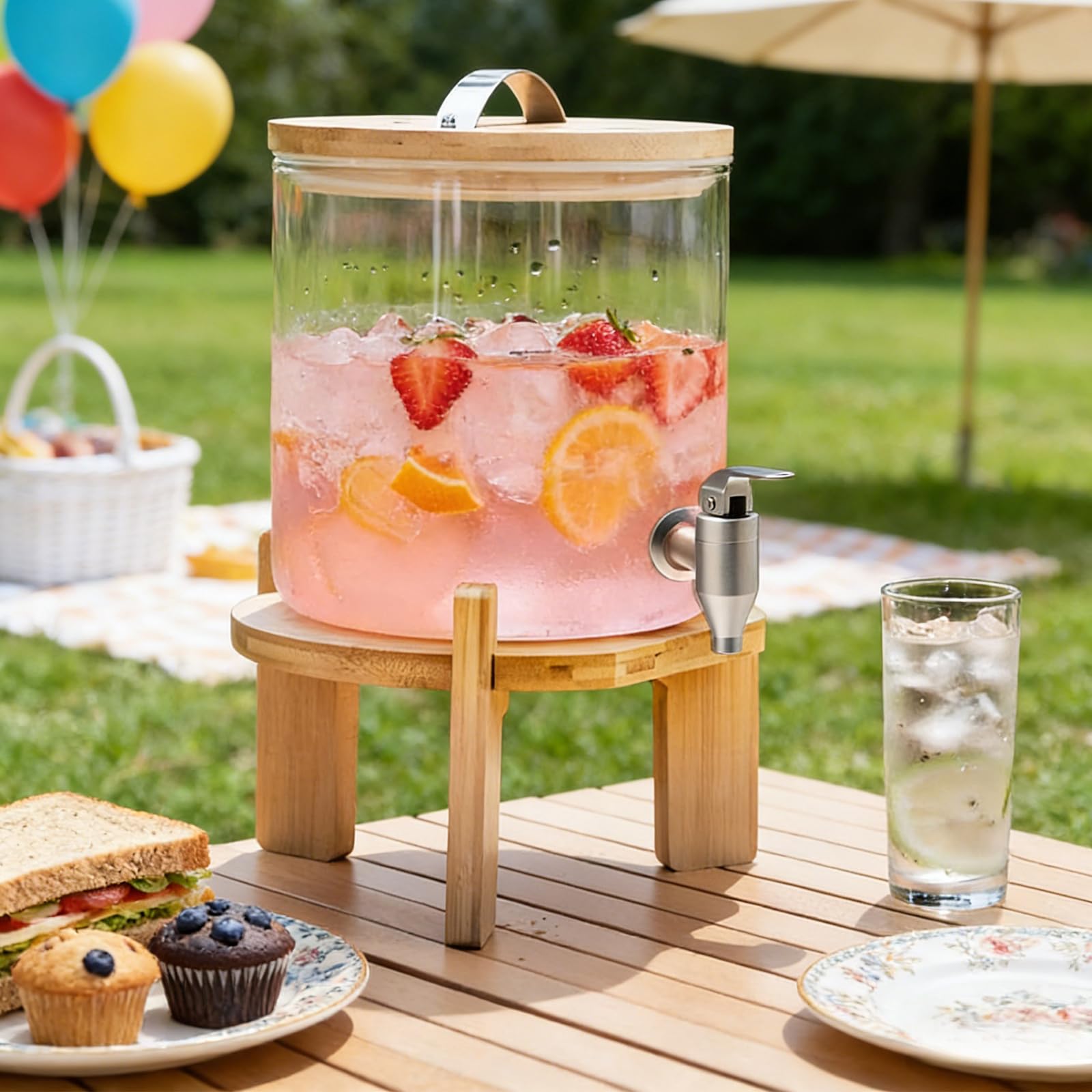 Dispensador de bebidas de acero inoxidable 304, 2 unidades, dispensador de bebidas con grifo, grifo de repuesto para celebración y botella de bebidas, rosca de 16 mm