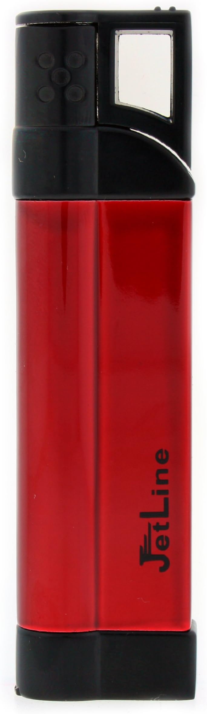 JetLine Slim Jim Single Torch Blue Flame Lighter (Black Red)