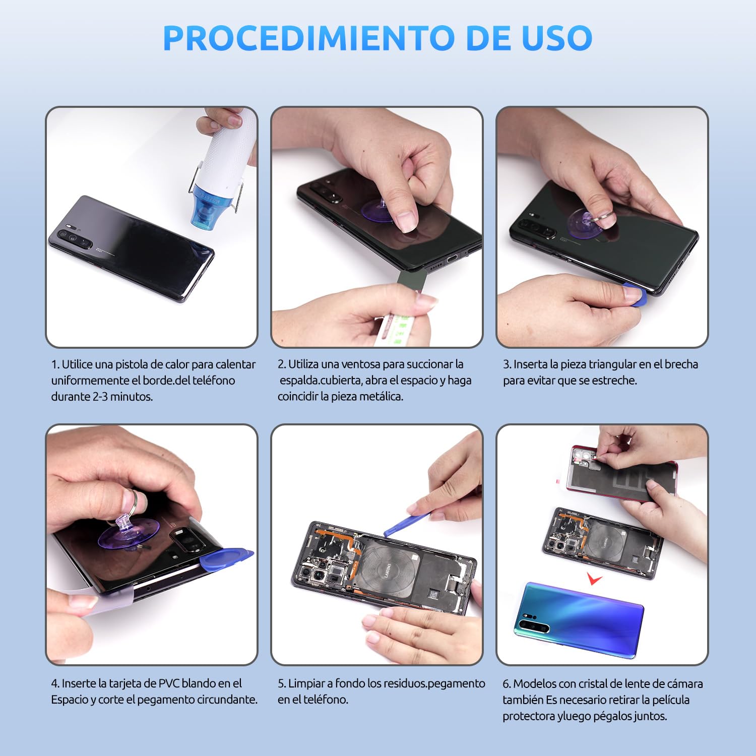 Tapa Trasera Vidrio para Samsung Galaxy Note 20 Ultra Bronze | Calidad original tapa trasera parte trasera reemplazo cristal trasero con lente cámara kit reparación.
