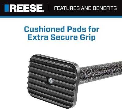 Reese Towpower 1390600 Ratcheting Cargo Bar Adjustable 40 Inch to 70 Inch, Designed To Stop Cargo From Shifting In Sport Utility Vehicles, Trucks And Vans.