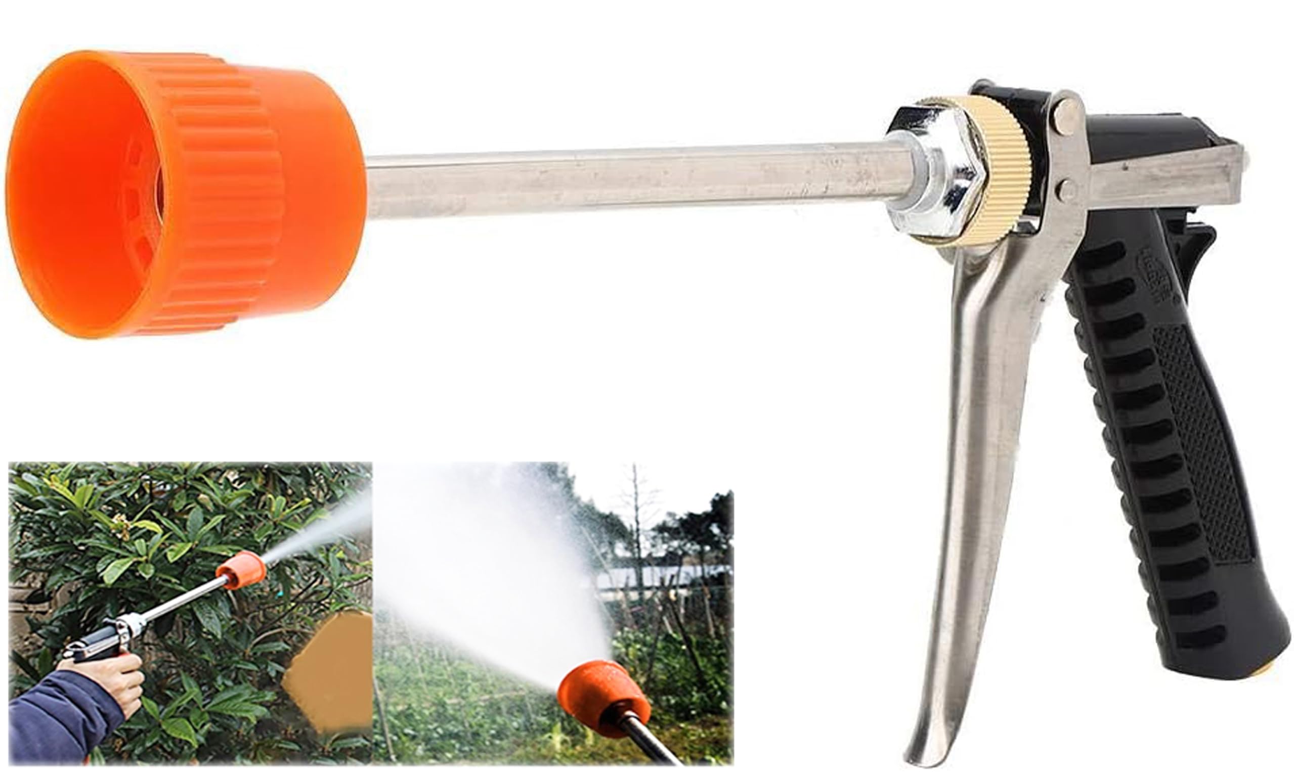 APPSTER DN10 G3/8 High Pressure Agricultural Spray Gun | Zinc Alloy Sprayer with Long Rod | Fruit Tree Sprinkler, Electric Spray, Even & Direct Spray for Garden Irrigation, Car Washing, Cleaning