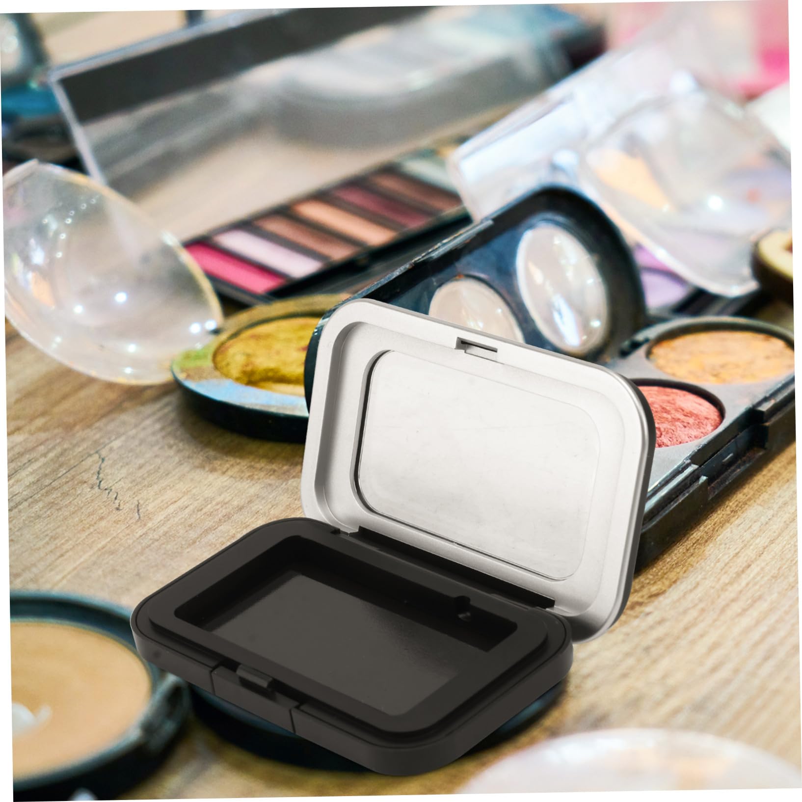 Housoutil 2pièces Boîte à Yeux Magnétique Vide Pour Maquillage Organisateurs De Cosmétiques Palette De Rangement Pratique Pour Fards à Paupières Et Blush