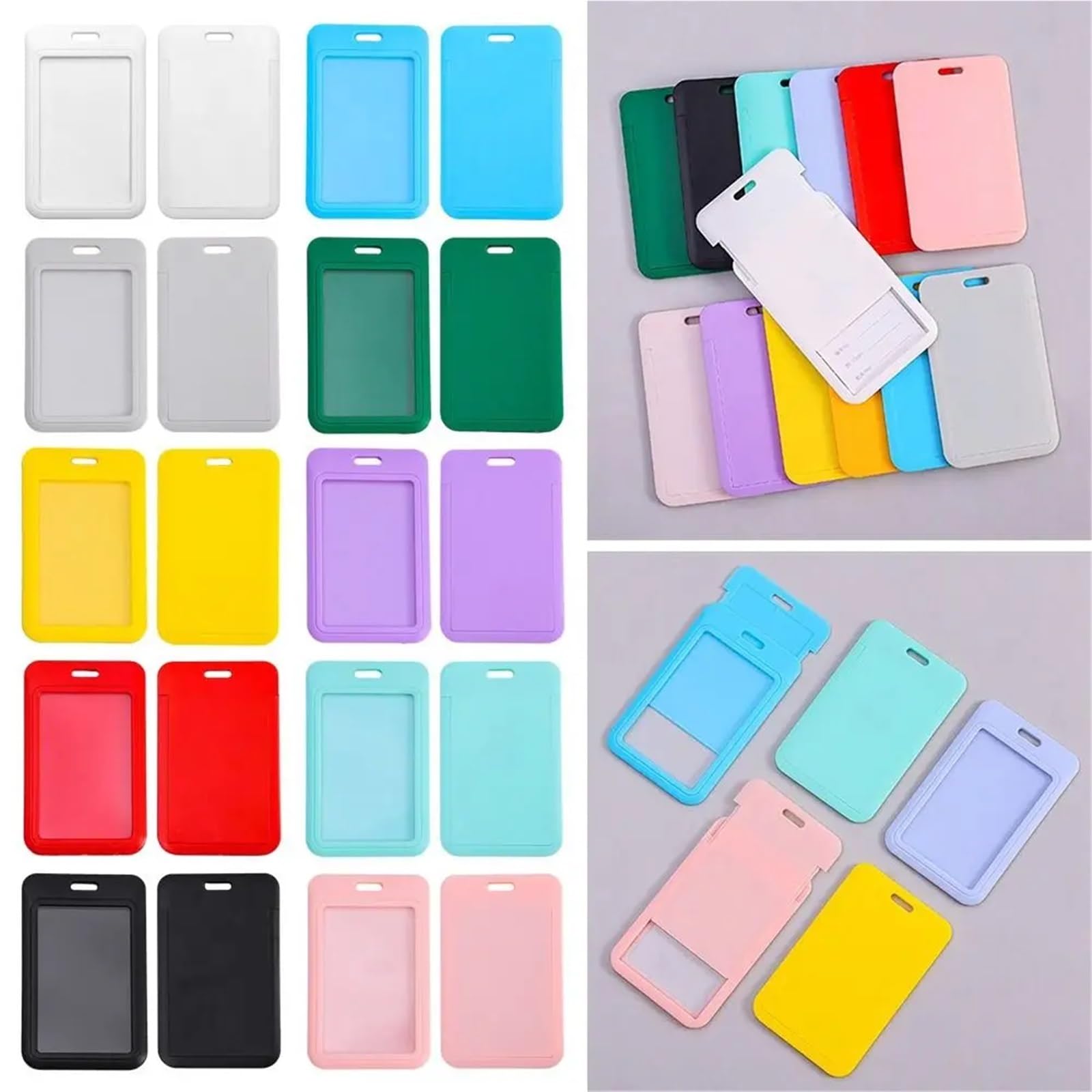 Porta badge scorrevole, 50 pezzi, porta badge identificativo