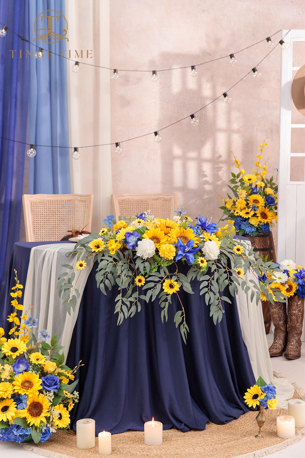 Yellow Flowers For Sweetheart Table Amazon.com: TINGE TIME Artificial