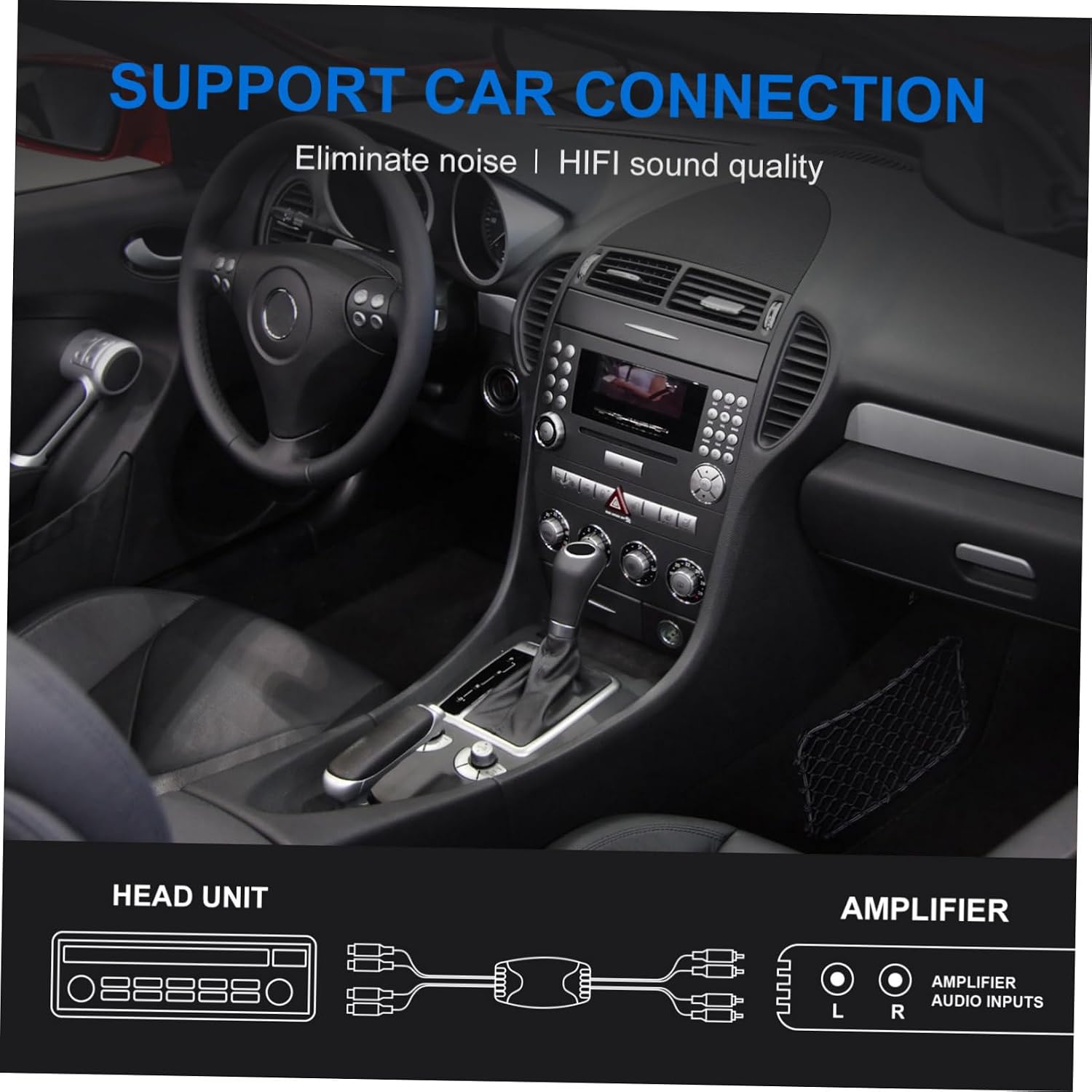 Car Audio Noise Filter Ground Loop Isolator 4 Channel Noise Elimination 50w