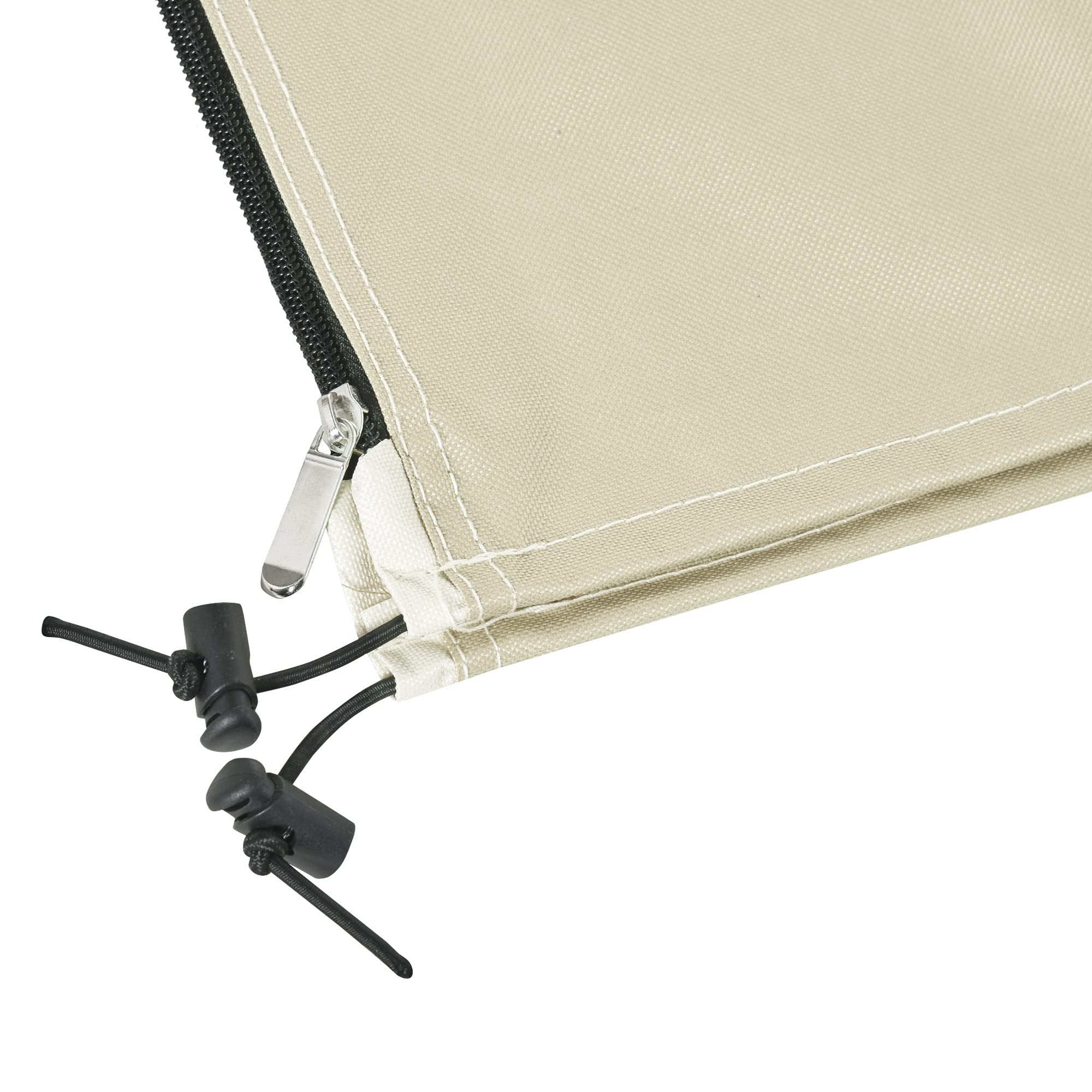 Outsunny Funda para Sombrilla de Jardín Funda para Parasol Impermeable Tela Oxford 600D Cubierta de Parasol con Cremallera para Jardín Exterior Ø56x220 cm Beige