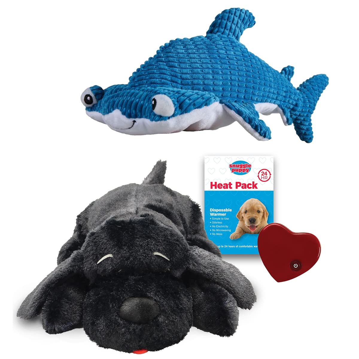 Snuggle Puppy - Tender-Tuffs Large Plush Hammerhead Shark Bundle - Comes with Snuggle Puppy and Shark Tough Dog