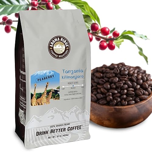 Vista 29 de Aroma Ridge Colombia Peaberry, café recién tostado en grano entero Bolsa de 16 onzas