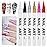 6 Color 3D Nail Art Pens Set, Kalolary Nail Point Graffiti Dotting Pen Drawing Painting Liner Brush for DIY Nail Art Beauty Adorn Manicure Tools (A)